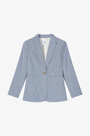 LK Bennett Gene Stripe-pattern Cotton-blend Blazer