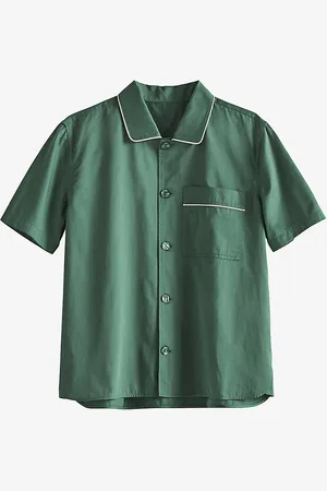 Hay Outline Contrast-trim Organic-cotton Pyjama Shirt