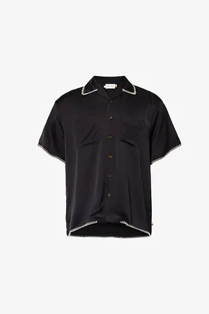 HONOR THE GIFT Contrast-stitch Regular-fit Woven-blend Shirt