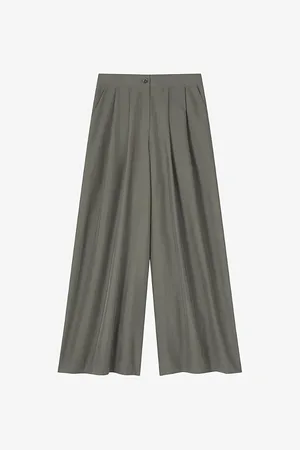 LK Bennett Wide-leg Mid-rise Woven Trousers