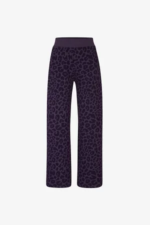 HUGO BOSS X Naomi Campbell Leopard-pattern Stretch Cotton-blend Jogging Bottoms