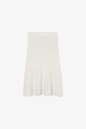 Joseph Slim-fit High-rise Ribbed Stretch Linen-blend Midi Skirt