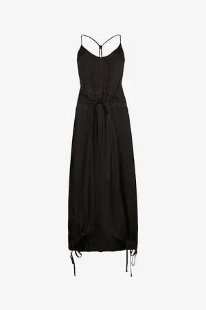 AllSaints Kaye Drawcord-hem Recycled Polyester-blend Maxi Dress