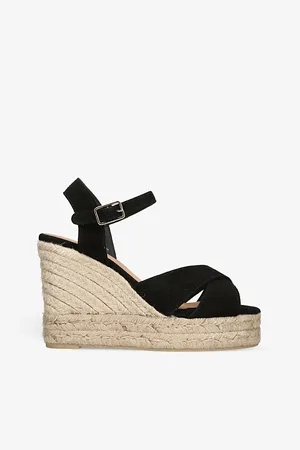 Castaner Blaudel Cross-strap Suede Heeled Wedges