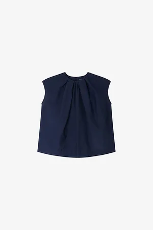 Soeur Annie Round-neck Relaxed-fit Cotton-blend Blouse