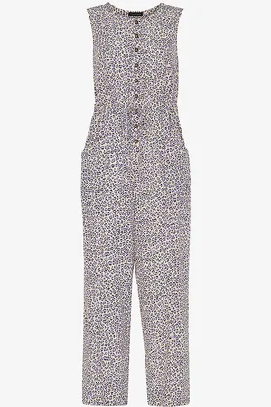 Whistles Dashed Jess Leopard-print Woven Jumpsuit