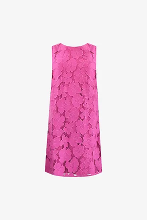 Ro&Zo Floral-lace Sleeveless Cotton-blend Mini Dress