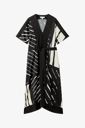Reiss Cami Printed Satin Midi Dress
