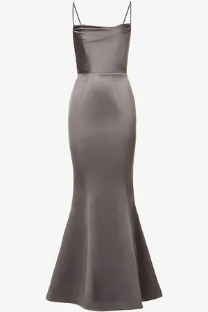 House Of Cb Violette Fishtail-hem Woven Maxi Dress