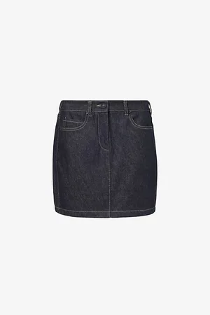 Max Mara Giubba Structured-waistband Denim Mini Skirt