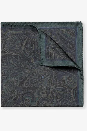 Eton Paisley-pattern Silk Pocket Square