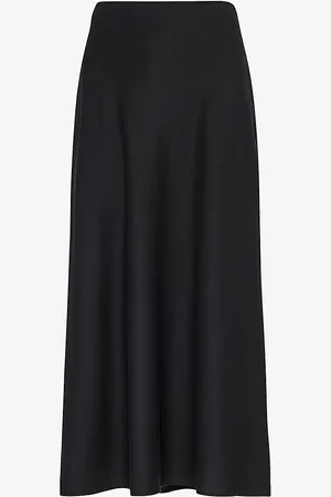 Whistles Louise Bias-cut Woven Midi Skirt