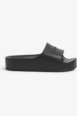 Balenciaga Mono Platform Rubber Pool Slides