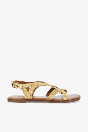 Dune Lorra Rope-embellished Flat Leather Sandals