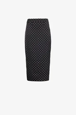 Dolce & Gabbana Polka Dot-print Mid-rise Stretch-silk Midi Skirt