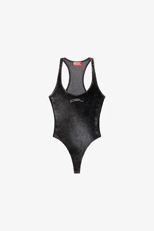 Diesel T-vately Logo-embellished Chenille Bodysuit