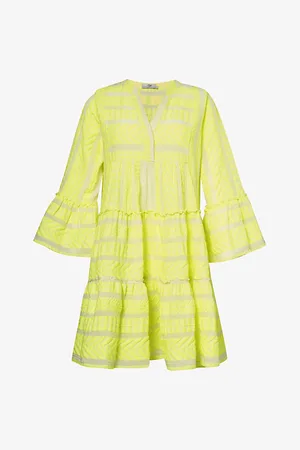 Devotion Twins Ella Striped Cotton-blend Mini Dress