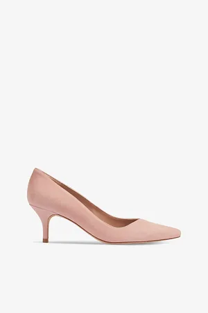 LK Bennett Farah Asymmetric Heeled Suede Court Shoes