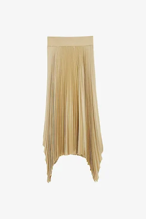 Joseph Ade High-rise Pleated Woven Midi Skirt
