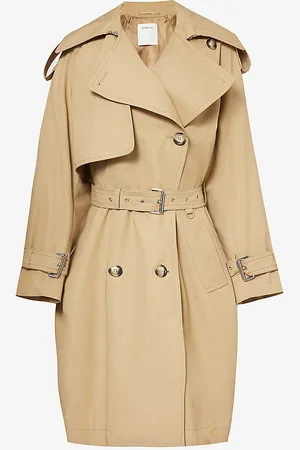 Sportmax Ricamo Double-breasted Regular-fit Cotton Coat