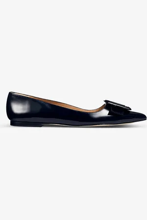 LK Bennett Devon Buckle Patent-leather Flats