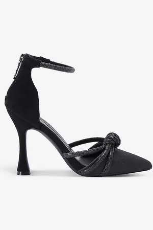 Kurt Geiger Ava Knot-embellished Faux-leather Heeled Sandals