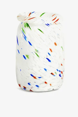 Hay Splash Swirl-pattern Glass Vase 22.2cm