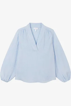 The White Company Double Pop-over Organic-cotton Blouse