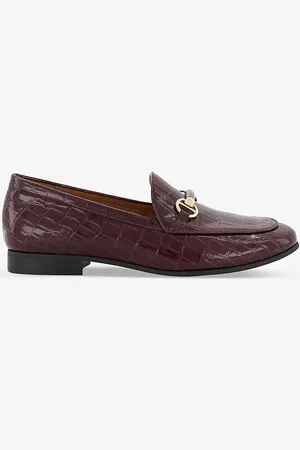 Dune Grandeur Croc-embossed Faux-leather Loafers