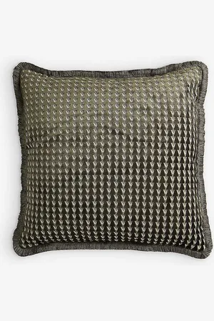 SOHO Charis Large Geometric-embroidered Woven Cushion 65cm X