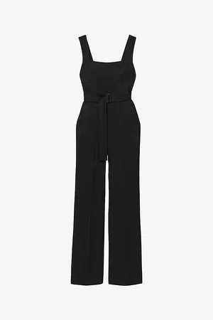 Reiss Kim Belted-waist Corset Stretch-woven Jumpsuit