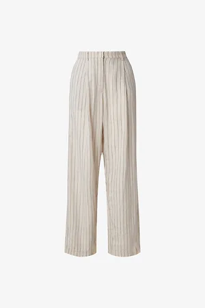 By Malina Carlotta Wide-leg High-rise Linen Trousers