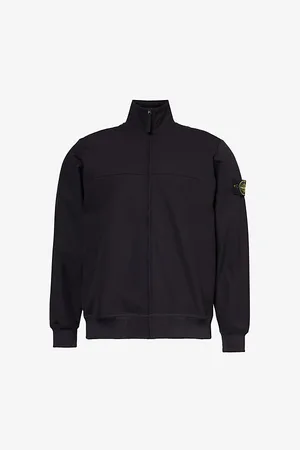 Stone Island Branded-badge Funnel-neck Stretch-woven Jacket