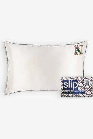 Slip Queen Letter-embroidered Silk Pillowcase 51cm X 76cm