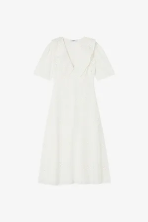 LK Bennett Ella Broderie-anglaise Cotton Midi Dress