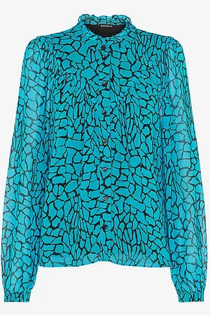 Whistles Terrazzo Patterned Woven Blouse