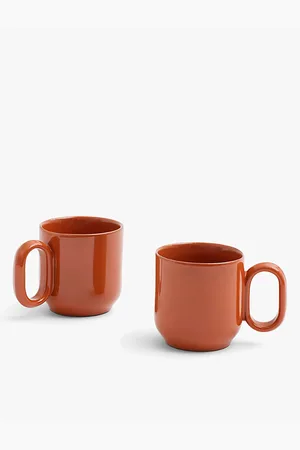 Hay Barro Round-handle Terracotta Mugs Set of Two