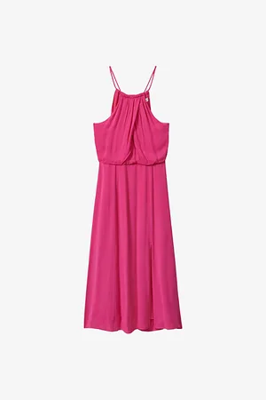 Reiss Elliana Wrap-front Tie-neck Woven Midi Dress