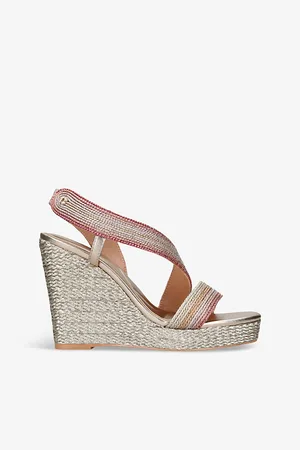 Carvela Gala C-stud Micro-rope Woven Wedges