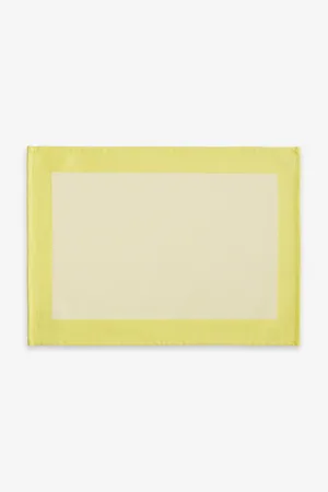 Hay Ram Colour-block Organic-cotton Placemat 40cm X