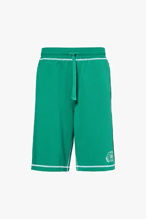 Dolce & Gabbana Logo-embroidered Bermuda Cotton-jersey Shorts