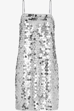 Whistles Sequin Disc-embellished Relaxed-fit Recycled-polyester Mini Dress