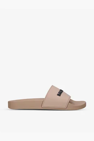 Balenciaga Logo-embossed Rubber Slides