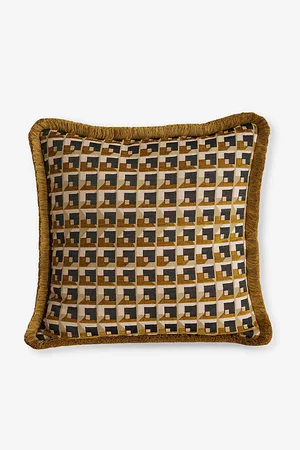 SOHO Brixham Geometric-design Woven Cushion 50cm X