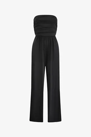 Ro&Zo Bandeau Gathered Jersey Jumpsuit