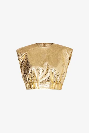 Amy Lynn Leopard Metallic Woven Top