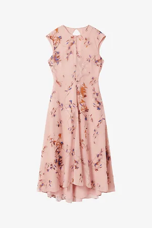 Reiss Becci Floral-print Woven Midi Dress