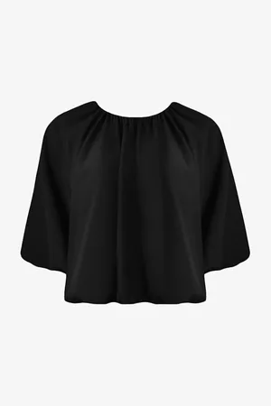 Ro&Zo Parachute Bubble-hem Stretch-woven Top