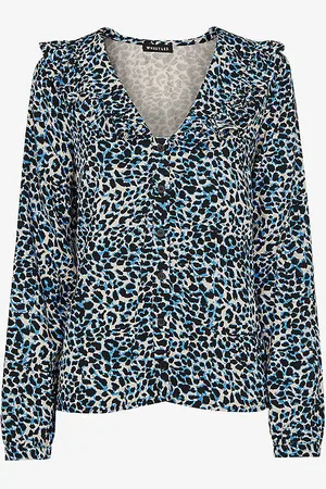 Whistles Lenny Leopard-print Woven Top