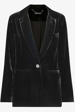 Whistles Olivia Notch-lapel Velvet Blazer